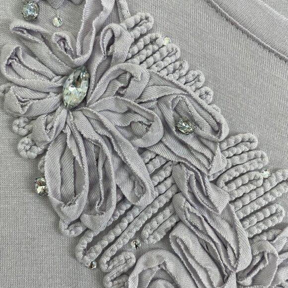 NEW Simply Vera Vera Wang Womens Plus 2X Embellished Long Sleeve Tunic Top - Picture 7 of 11